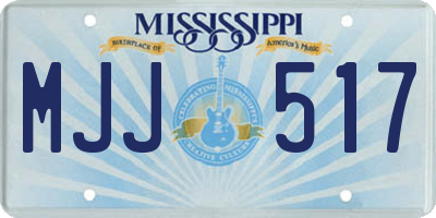 MS license plate MJJ517