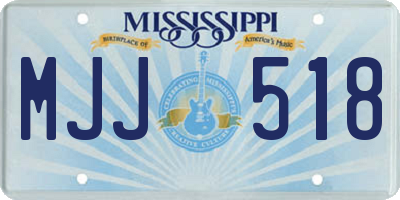 MS license plate MJJ518