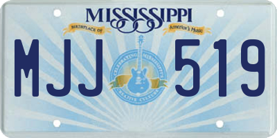 MS license plate MJJ519