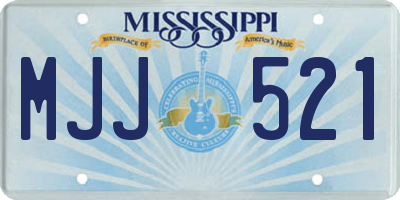 MS license plate MJJ521