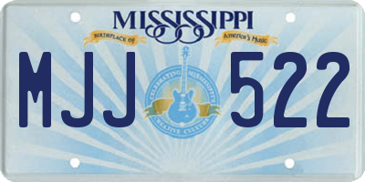 MS license plate MJJ522