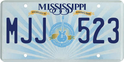 MS license plate MJJ523