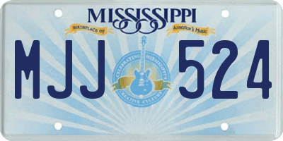 MS license plate MJJ524