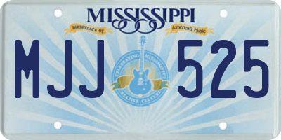 MS license plate MJJ525