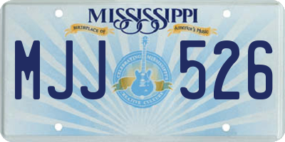 MS license plate MJJ526