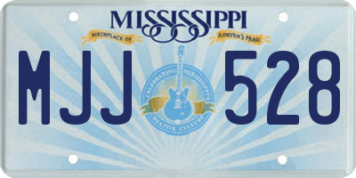 MS license plate MJJ528