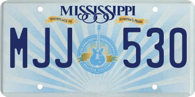 MS license plate MJJ530