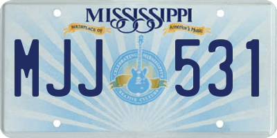 MS license plate MJJ531