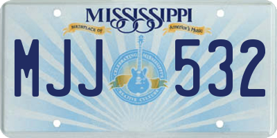 MS license plate MJJ532