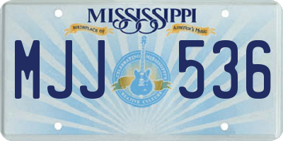 MS license plate MJJ536