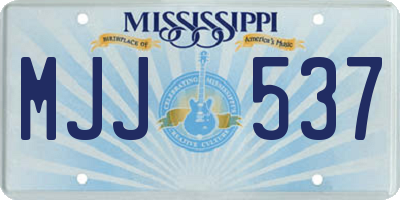 MS license plate MJJ537