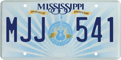 MS license plate MJJ541
