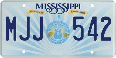 MS license plate MJJ542