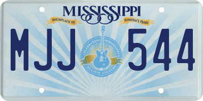 MS license plate MJJ544