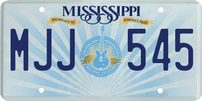MS license plate MJJ545