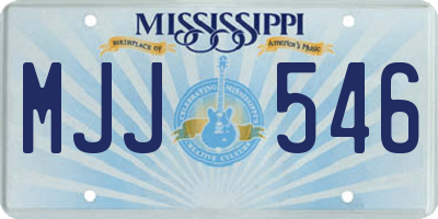 MS license plate MJJ546