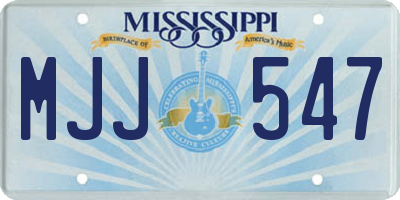 MS license plate MJJ547