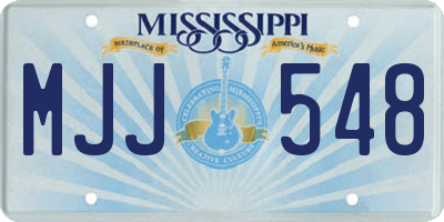 MS license plate MJJ548
