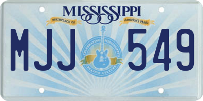 MS license plate MJJ549