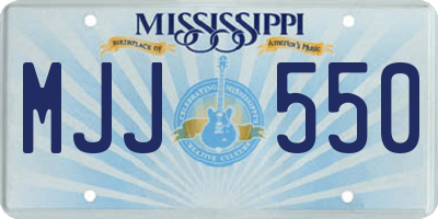 MS license plate MJJ550