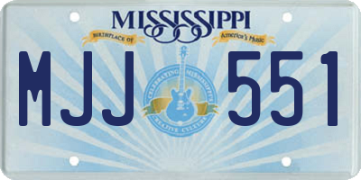 MS license plate MJJ551