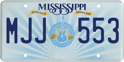 MS license plate MJJ553