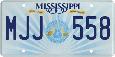 MS license plate MJJ558
