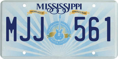 MS license plate MJJ561