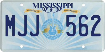 MS license plate MJJ562