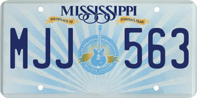 MS license plate MJJ563
