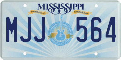 MS license plate MJJ564