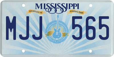 MS license plate MJJ565