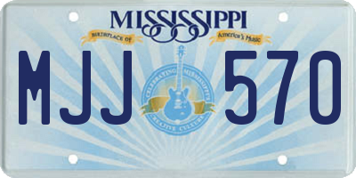 MS license plate MJJ570