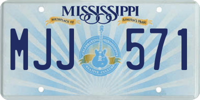 MS license plate MJJ571