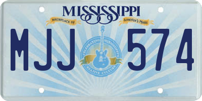 MS license plate MJJ574
