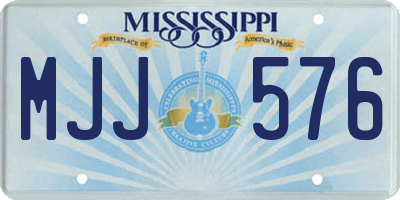 MS license plate MJJ576