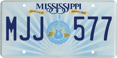 MS license plate MJJ577