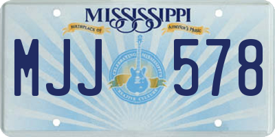 MS license plate MJJ578