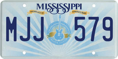 MS license plate MJJ579