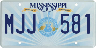MS license plate MJJ581