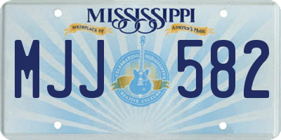 MS license plate MJJ582
