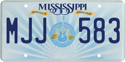 MS license plate MJJ583