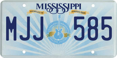 MS license plate MJJ585