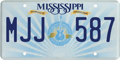 MS license plate MJJ587