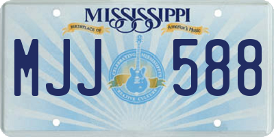 MS license plate MJJ588