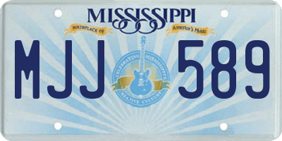 MS license plate MJJ589