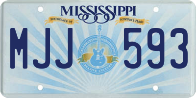 MS license plate MJJ593