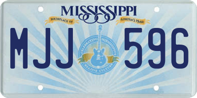 MS license plate MJJ596