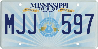 MS license plate MJJ597