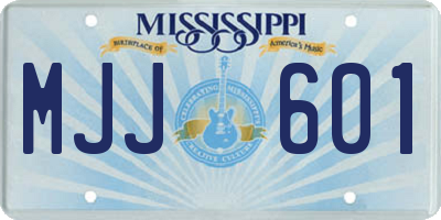 MS license plate MJJ601